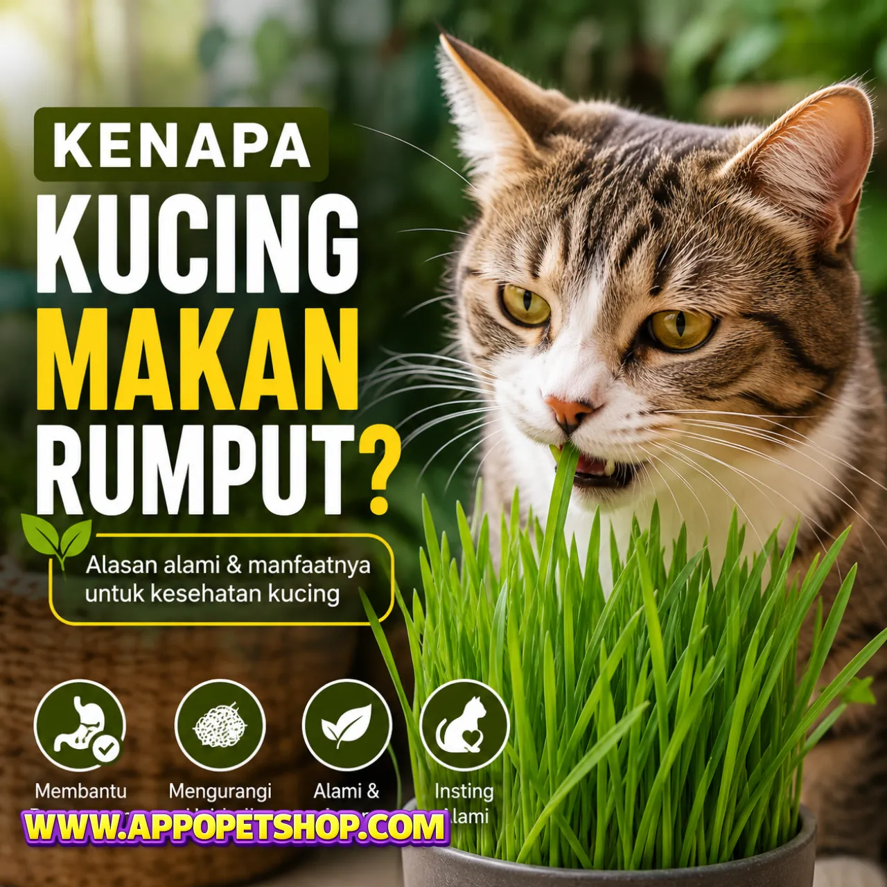 Kenapa Kucing Makan Rumput?