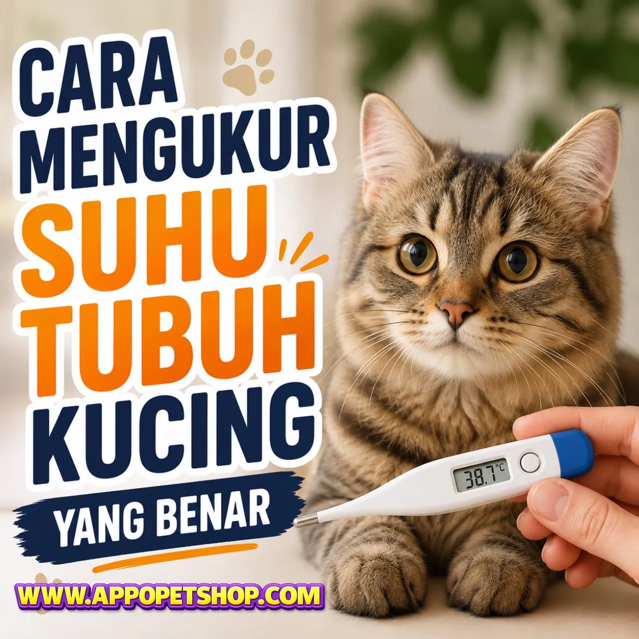 Cara Mengukur Suhu Tubuh Kucing yang Benar