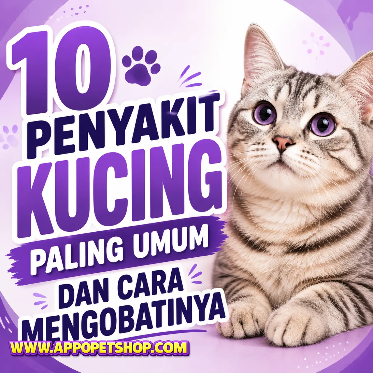 10 Penyakit Kucing Paling Umum dan Cara Mengobatinya