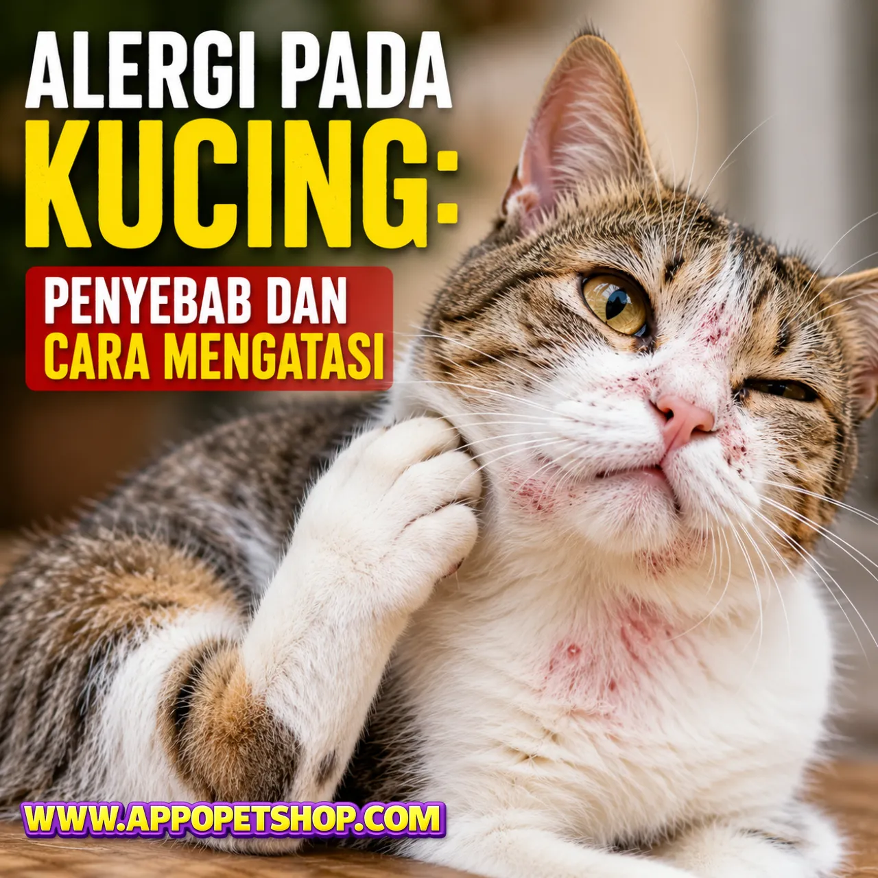 Alergi pada Kucing: Penyebab dan Cara Mengatasi